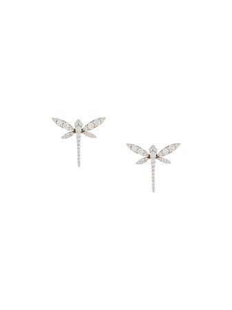 Anapsara 18kt rose gold and diamond Mini Dragonfly earrings pink 5673R - Farfetch