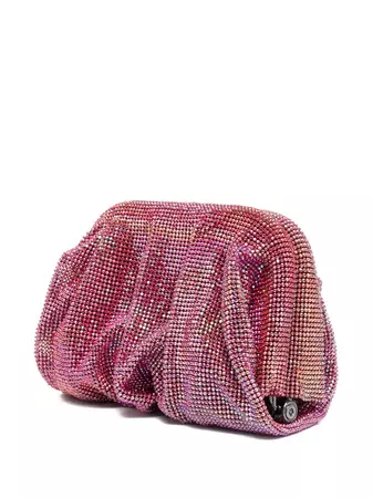 Benedetta Bruzziches rhinestone-embellished Draped Clutch Bag - Farfetch