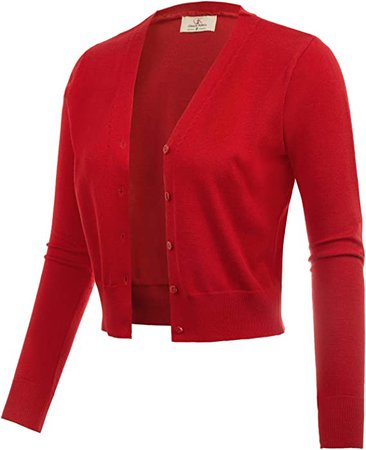 GRACE KARIN Women's Open Front Knit Cropped Bolero Shrug Cardigan Sweater Long Sleeve (S-4XL) at Amazon Women’s Clothing store