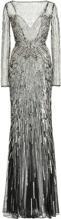 Zuhair Murad Starlight Embroidered Crepe Gown