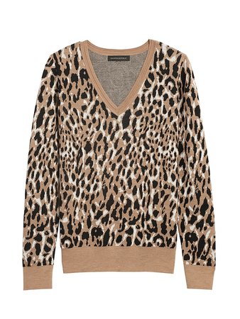 Leopard Sweater | Banana Republic brown