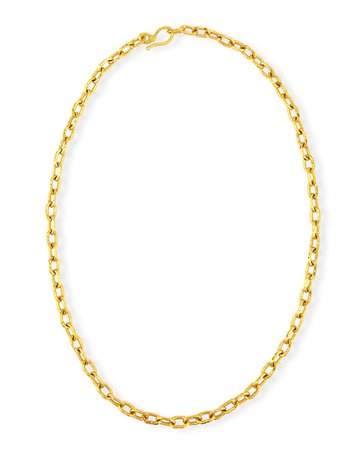 Jean Mahie 26" Cadene 22K Yellow Gold Link Necklace