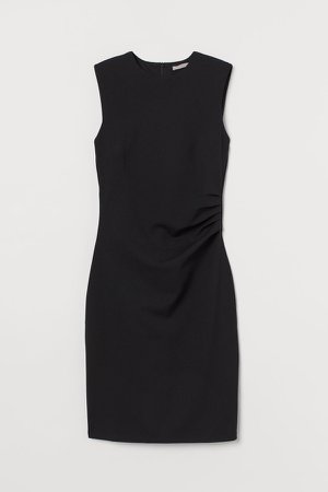 Fitted Jersey Dress - Black