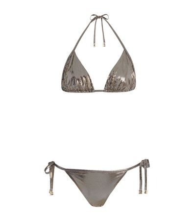 Balmain Metallic Bikini | Harrods AU