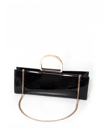 Black patent handbag - Bags - Accessories