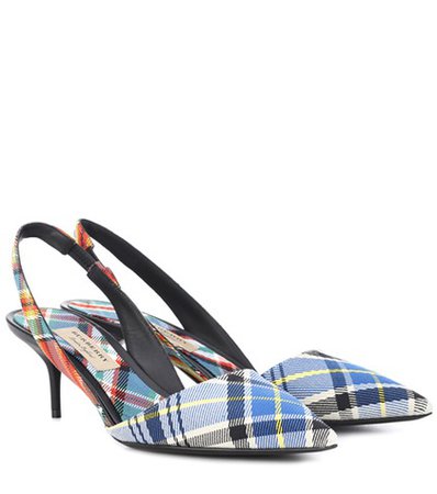 Annice checked slingback pumps