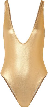 The Michelle Metallic Swimsuit - Gold