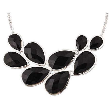 Amazon.com: JANE STONE Black Party Jewelry Fashion Statement Pendant Necklace for Women (Fn0564-S-Black): Jewelry
