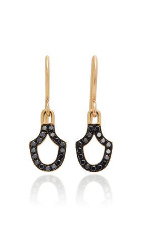 Small Scale Earrings with Black Diamonds by Doryn Wallach | Moda Operandi
