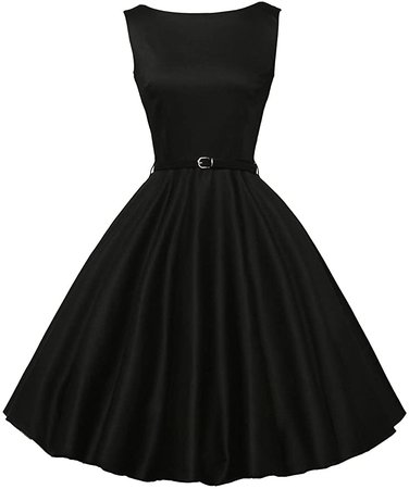 GRACE KARIN Audrey Hepburn Dress for Women 50s Style Sleeveless Size L F-7 at Amazon Women’s Clothing store