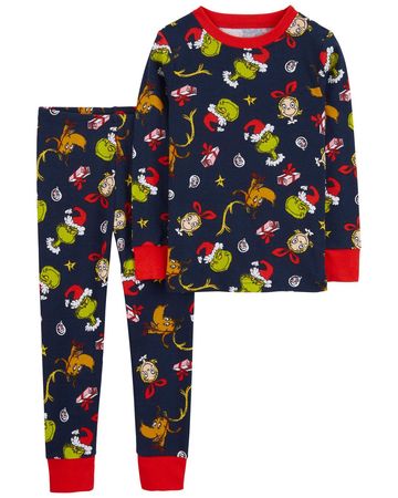 Navy Baby 2-Piece Dr. Seuss’ The Grinch™ Christmas 100% Snug Fit Cotton Pajamas | carters.com