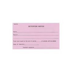 detention notice