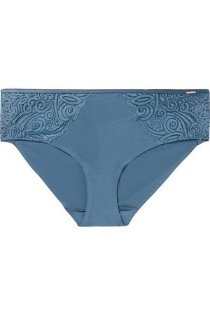 Chantelle | Pyramide stretch-jersey and lace briefs | NET-A-PORTER.COM