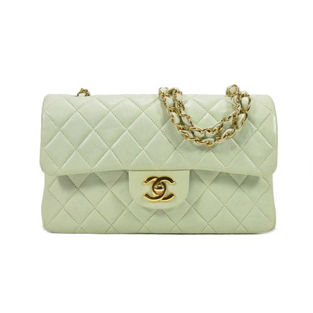 CHANEL, Pastel Green Classic Double Flap Bag