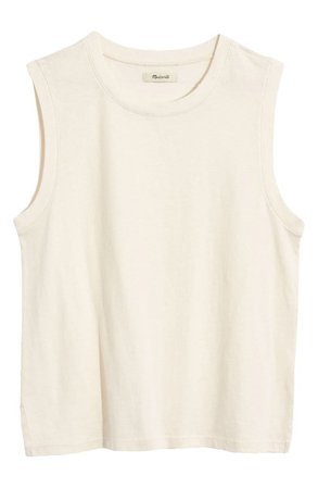 Madewell Recycled Cotton Crewneck Muscle Tank | Nordstrom