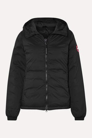 Camp Hooded Quilted Ripstop Down Jacket - Black