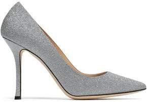 Glittered Leather Pumps