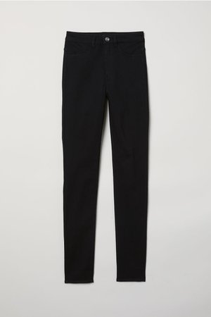 Super Skinny High Jeans - Black denim - Ladies | H&M US