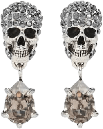 EARRINGS - Diamond Skull Studs - Alexander McQueen