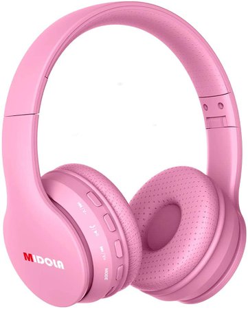 Amazon.com: Midola Headphones Bluetooth Wireless Kids Volume Limit 85dB /110dB Over Ear Foldable Noise Protection Headset AUX 3.5mm Cord Mic for Children Boy Girl Travel School Phone Pad Tablet PC Blue : Electronics
