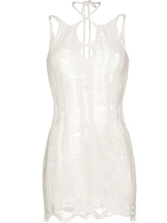 RUI Frayed Detailing Mini Dress - Farfetch