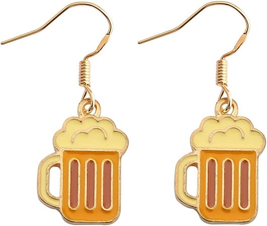 Amazon.com: SEIRAA Beer Lover Gift Beer Pendant Earrings Alcohol Gift Miniature Beer Earring Beer Drinker Gift For Her Beer Jewelry: Clothing, Shoes & Jewelry