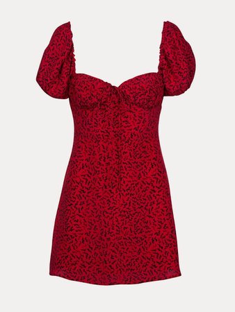 The Venus Red Squiggle Bustier Mini Dress | Réalisation Par