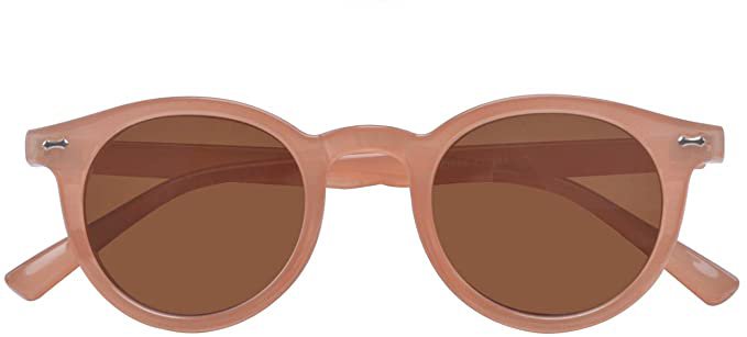 Amazon.com: Kelens Vintage Polarized Horn Rimmed Round Circle Sunglasses UV400 Protection (Orange, 45): Clothing