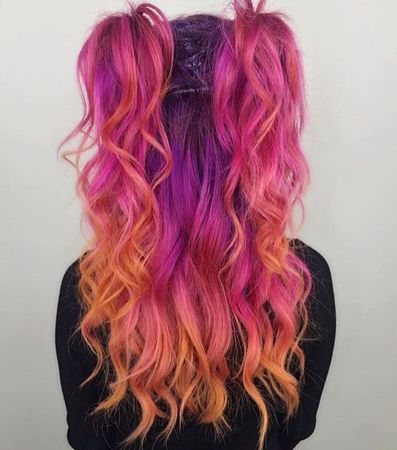 Purple Orange Hair