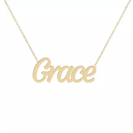 Gold Name Necklace (Grace)