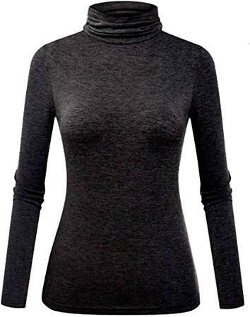 Herou Women's Long Sleeve Lightweight Soft Pullover Turtleneck Tops at Amazon Women’s Clothing store