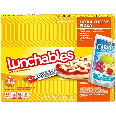 Lunchables Extra Cheesy Pizza (10.6 oz Tray): Amazon.com: Grocery & Gourmet Food