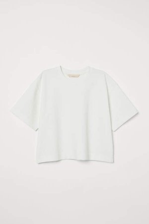 Boxy Pima Cotton T-shirt - White
