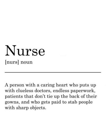 Nurse Definition Printable Wall Art for you to print at home and frame yourself. by Looks Inviting with Free UK Delivery