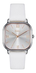 Amazon.com: Bisley Ladies Watches Black Leather Strap Analog Square Watch Simple Waterproof Watch : Clothing, Shoes & Jewelry