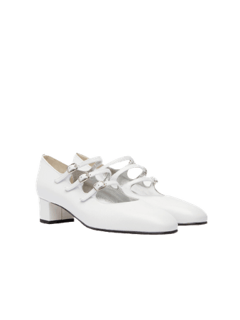 Carel - KINA Mary Janes in White leather