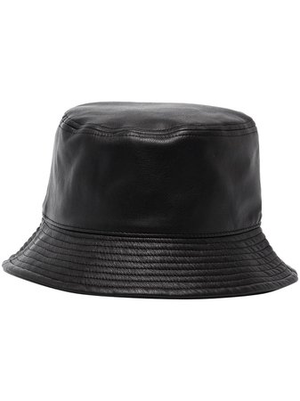 Shop STAND STUDIO faux-leather bucket hat with Express Delivery - FARFETCH