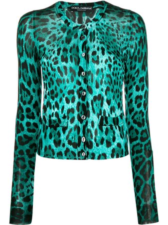 Dolce & Gabbana 00S Leopard Print Cardigan