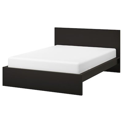 MALM Bed frame, high, black-brown, Full - IKEA