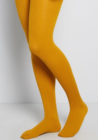 yellow wool tights