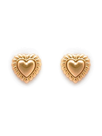 heart gold earrings