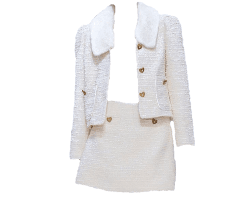 ozlana white jacket and skirt