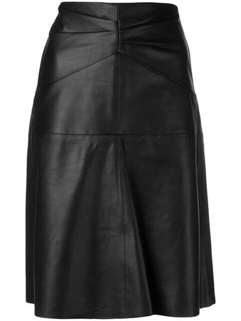 Isabel Marant paneled leather skirt