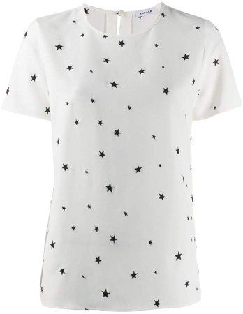 star-print short-sleeved blouse