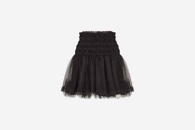 Frilled Miniskirt Black Tulle | DIOR