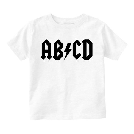 ABCD ACDC Infant Toddler Kids T-Shirt By Kids Streetwear – kidsstreetwear