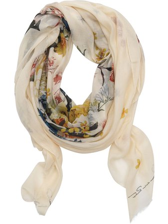 Oscar de la Renta, floral-print scarf