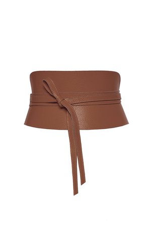 Leather Corset Belt in Cognac Brown | PRITCH London.com