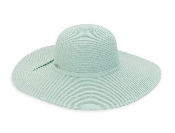 Mint Green Wide Brim Floppy Paper Braid Sun Hat by Sun 'N' Sand® - Mia's Cozy Cove & The Merry Goldfinch