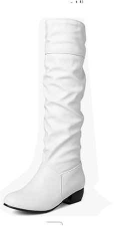 white tall boot
